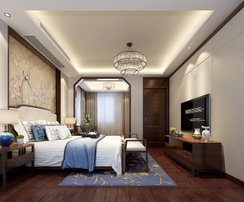 New Chinese Style Bedroom-ID:883383884