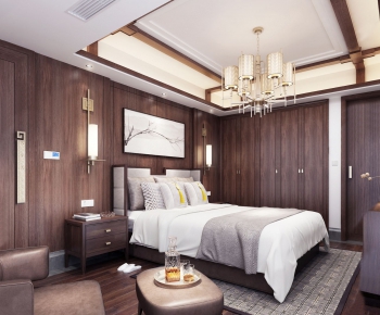 New Chinese Style Bedroom-ID:720127465