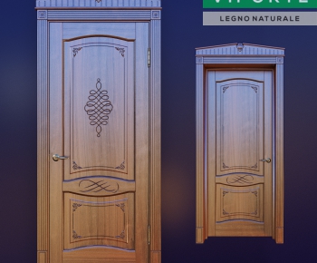 European Style Solid Wood Door-ID:154574457