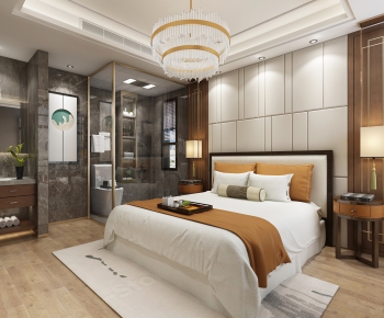 New Chinese Style Bedroom-ID:924839363