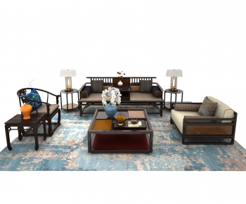 New Chinese Style Sofa Combination-ID:792361875