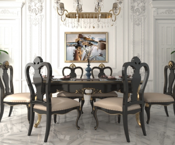 Simple European Style Dining Table And Chairs-ID:285551328