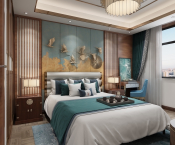 New Chinese Style Bedroom-ID:691859623