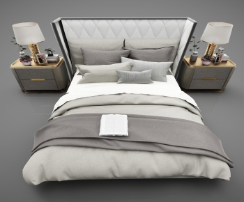 Modern Double Bed-ID:505374116