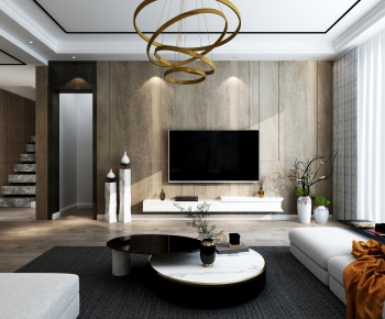 Modern A Living Room-ID:566766942