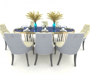 American Style Dining Table And Chairs-ID:941515472