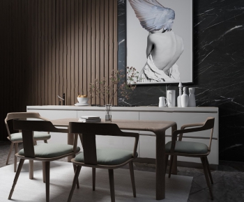 Modern Dining Table And Chairs-ID:426417845