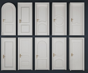 American Style Solid Wood Door-ID:368176916