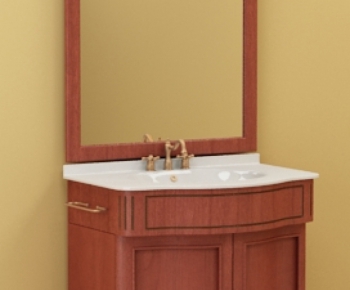 European Style Bathroom Cabinet-ID:722547116