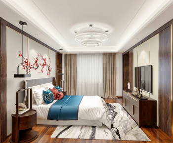 New Chinese Style Bedroom-ID:470180719