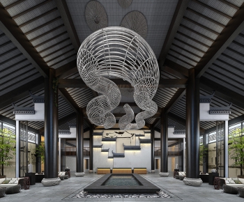 New Chinese Style Lobby Hall-ID:546630393