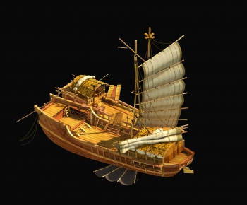 中式古代船-ID:455306782