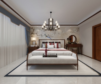 New Chinese Style Bedroom-ID:227996219