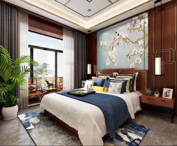 New Chinese Style Bedroom-ID:275675437