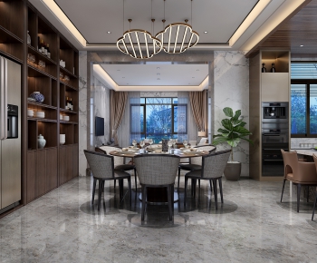 New Chinese Style Dining Room-ID:392819286