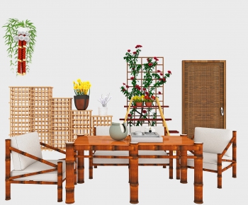 New Chinese Style Tea Tables And Chairs-ID:420264262