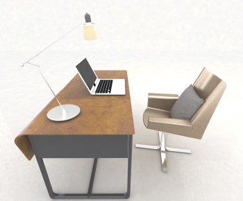 Modern Computer Desk And Chair-ID:946393873