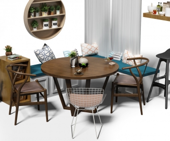 Nordic Style Dining Table And Chairs-ID:106364524