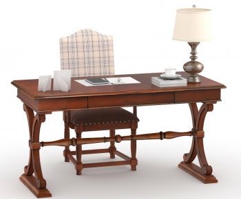 American Style Computer Desk And Chair-ID:868966316