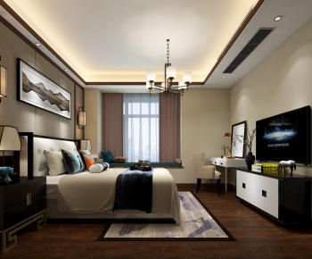 New Chinese Style Bedroom-ID:657260353