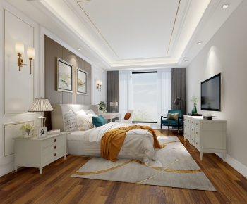 Simple European Style Bedroom-ID:970731381