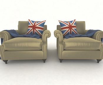 American Style Single Sofa-ID:151636981