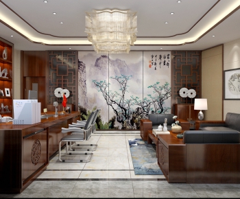 New Chinese Style Manager's Office-ID:834984431