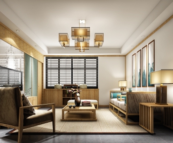 Japanese Style A Living Room-ID:619284675