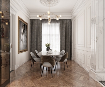 Simple European Style Dining Room-ID:914495794