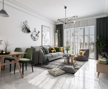Nordic Style A Living Room-ID:204481169