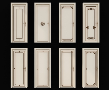 New Chinese Style Solid Wood Door-ID:579622376