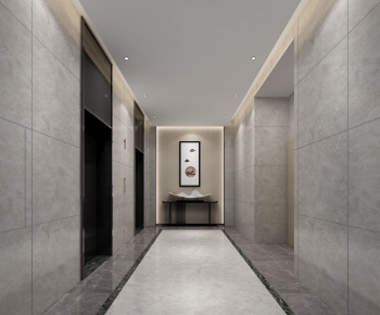 New Chinese Style Office Elevator Hall-ID:789229467
