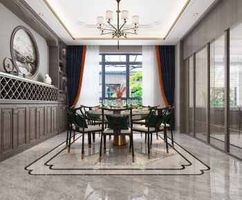 New Chinese Style Dining Room-ID:720345156