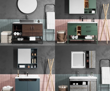 Nordic Style Bathroom Cabinet-ID:334235765