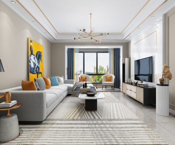 Modern A Living Room-ID:623753897