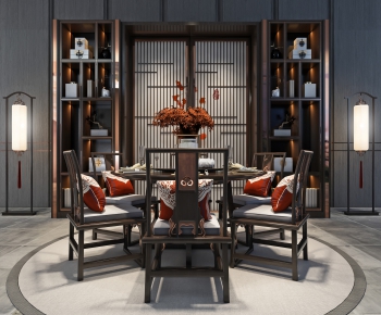 New Chinese Style Dining Table And Chairs-ID:787704742