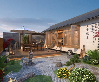 New Chinese Style Courtyard/landscape-ID:985847948