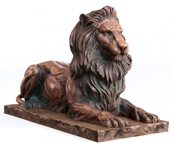 现代狮子雕塑雕像-ID:499282842