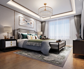 New Chinese Style Bedroom-ID:253862447