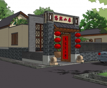 New Chinese Style Building Appearance-ID:493830236