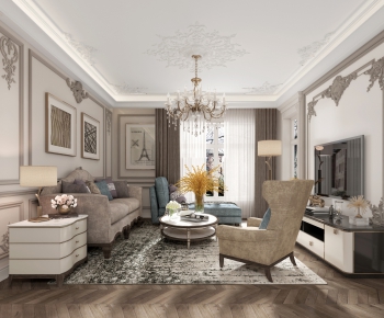 Simple European Style A Living Room-ID:188077619
