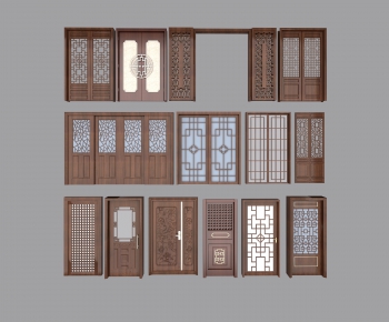 Chinese Style Door-ID:390754517