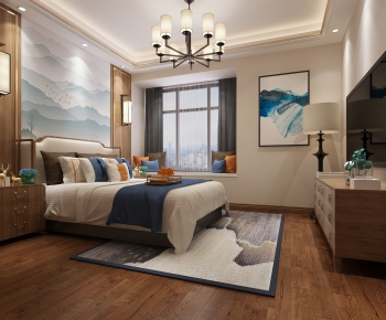 New Chinese Style Bedroom-ID:402787121