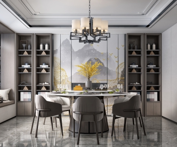 New Chinese Style Dining Room-ID:995381857