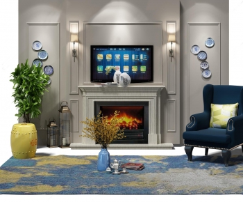 Simple European Style Fireplace-ID:422547531