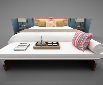 New Chinese Style Double Bed-ID:553989472