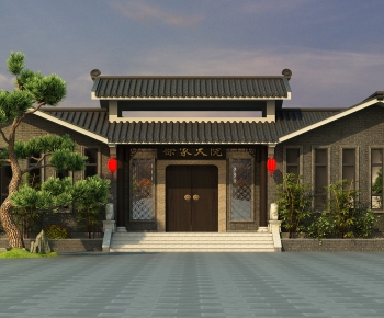 Chinese Style Building Appearance-ID:397846173