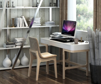 Nordic Style Computer Desk And Chair-ID:233739579