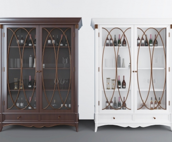 Simple European Style Wine Cabinet-ID:823747629