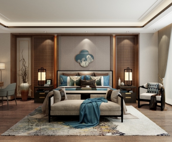 New Chinese Style Bedroom-ID:437520662